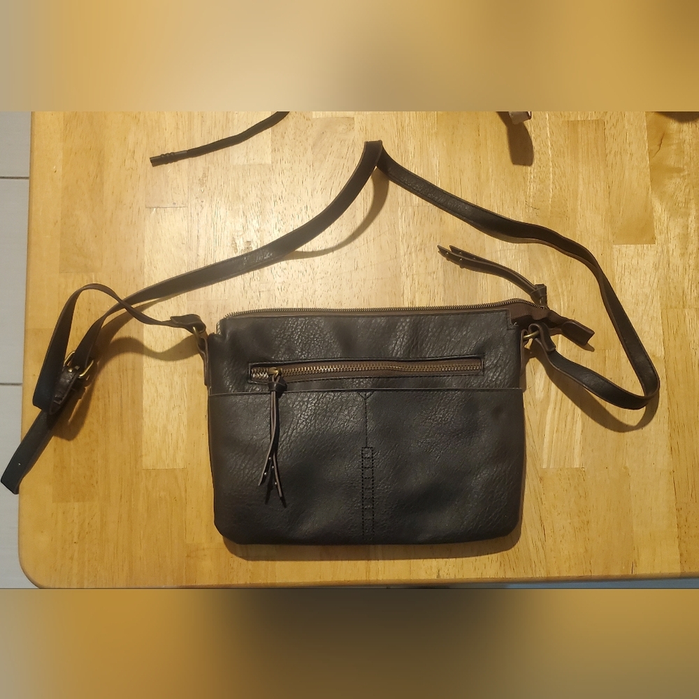 Black Leather Crossbody Bag